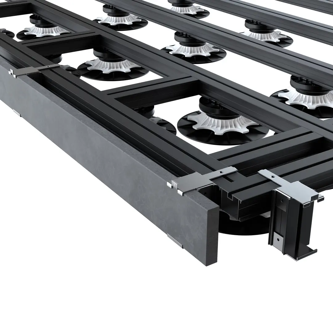 structurele accessoire in aluminium voor bestratingsysteem, moderne en functionele sfeer