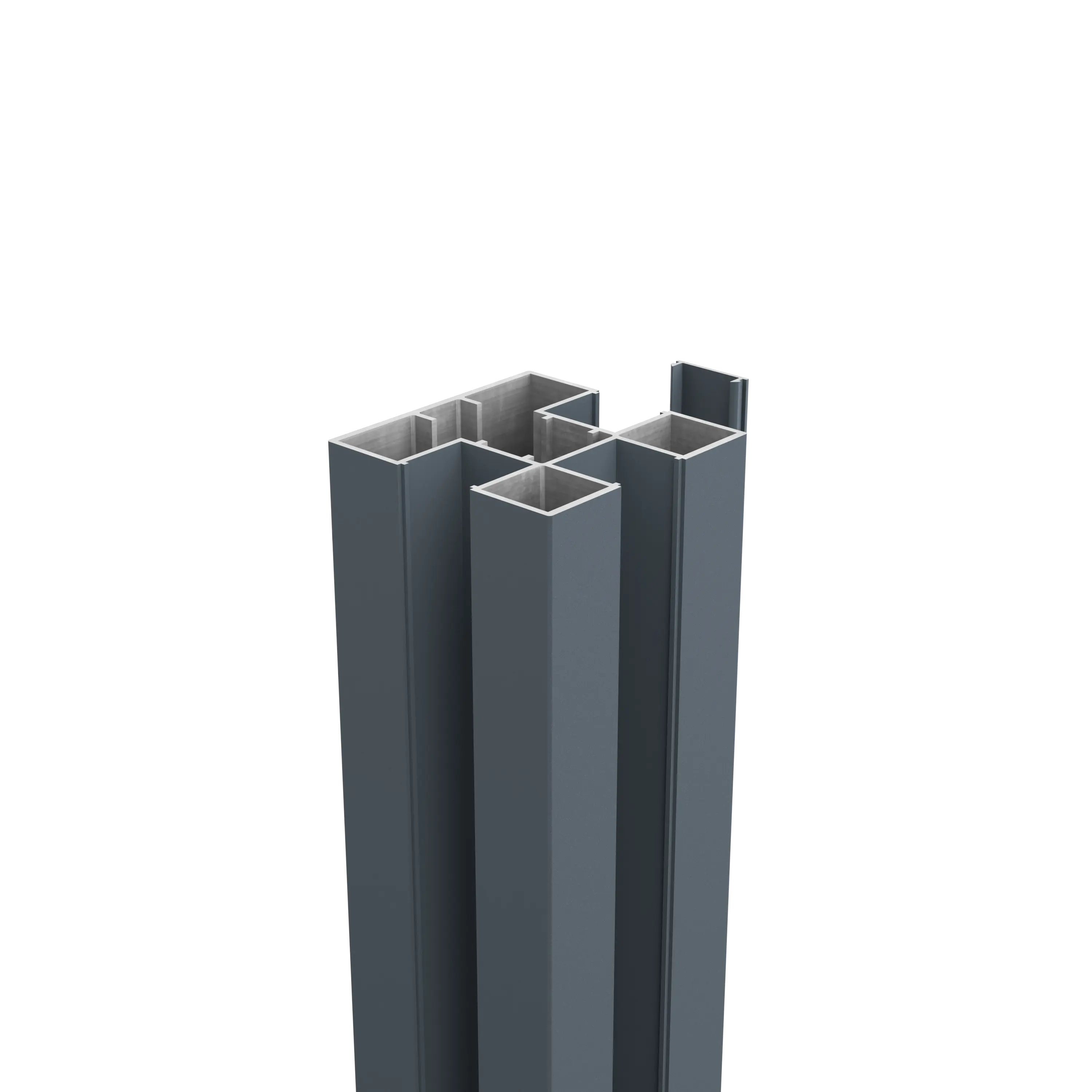 Aluminium paal 75x75 mm voor heksysteem RAL 7016