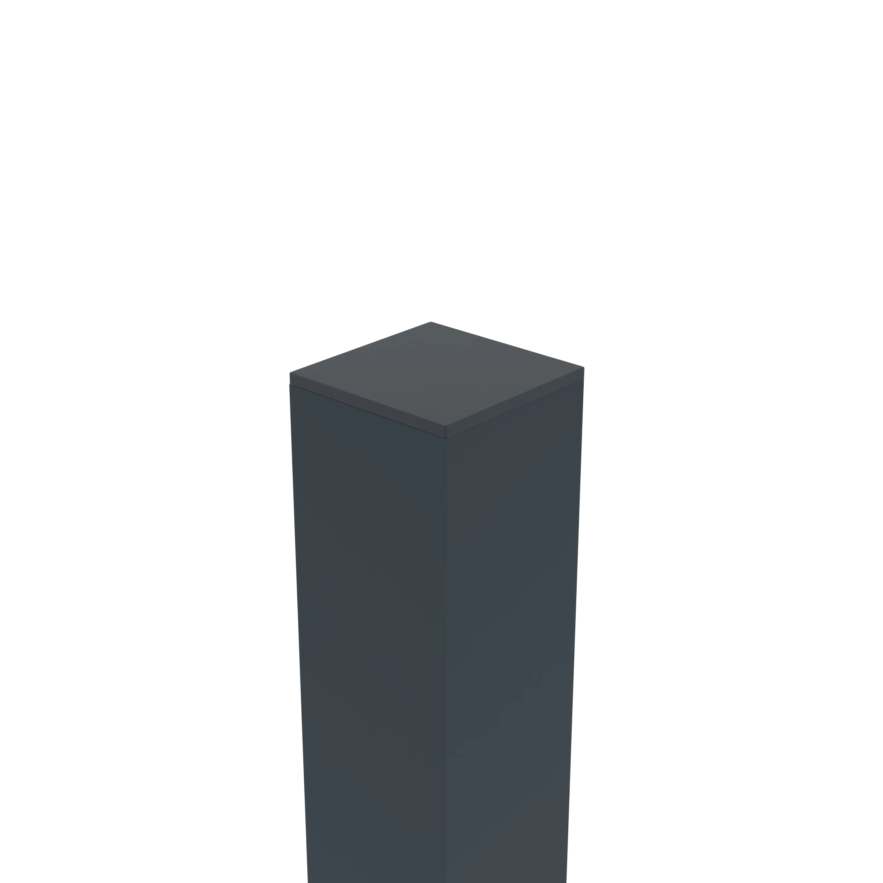 Poteau en aluminium gris foncé RAL 7016 pour portillon